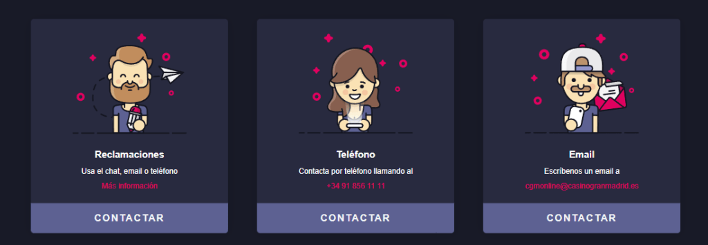 atención al cliente casino gran madrid
