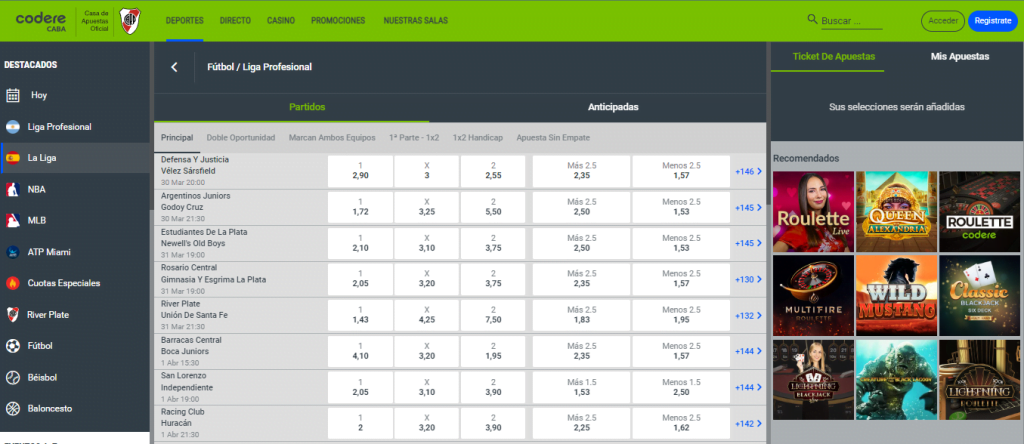 codere bono para apostar en futbol