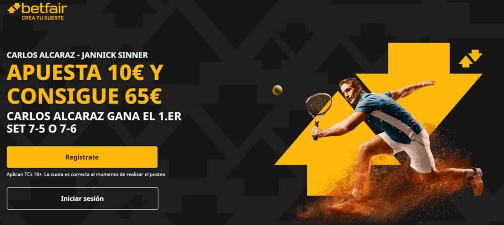 Betfair Alcaraz vs Sinner