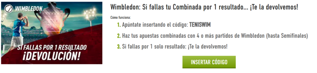 sportium combinada con seguro wimbledon