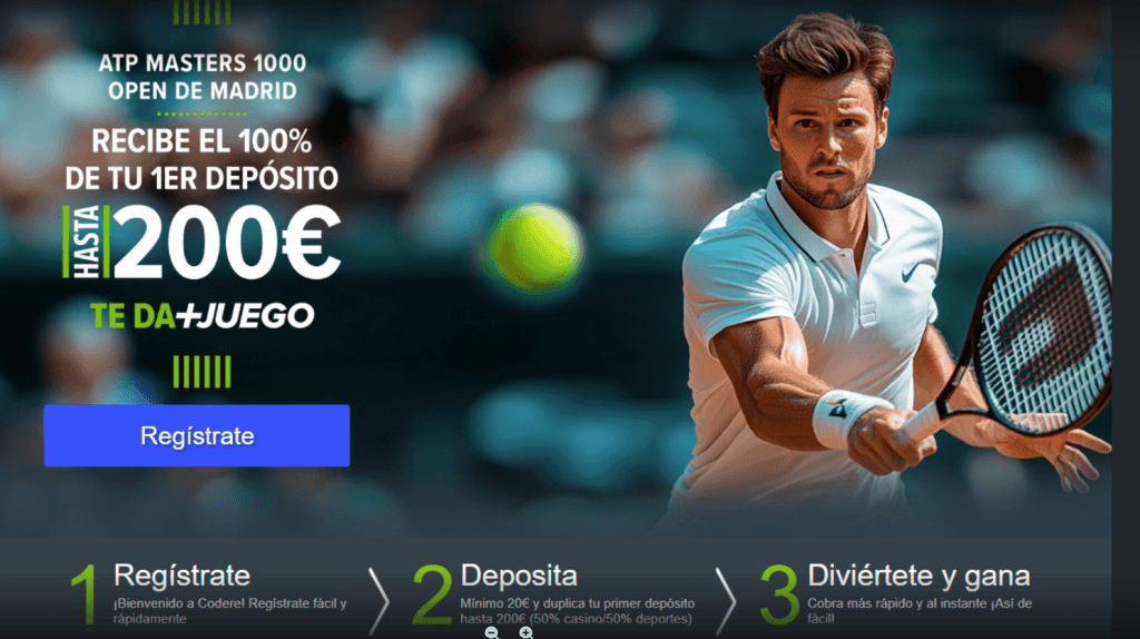  codere apuestas favoritos mutua open madrid