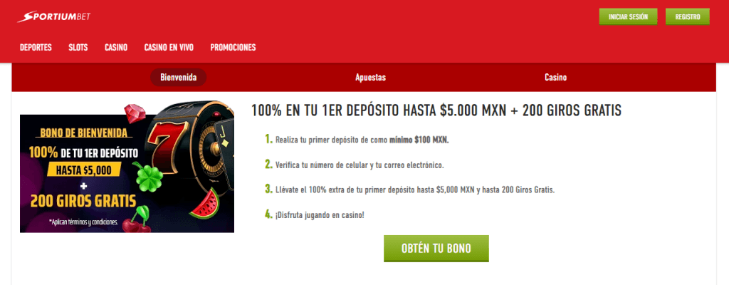 SPORTIUMBET bono casino