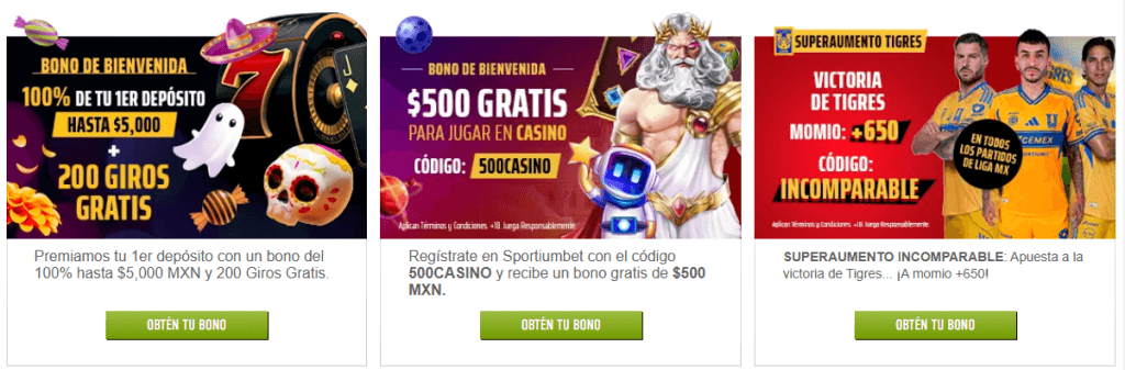 sportiumbet bonos méxico