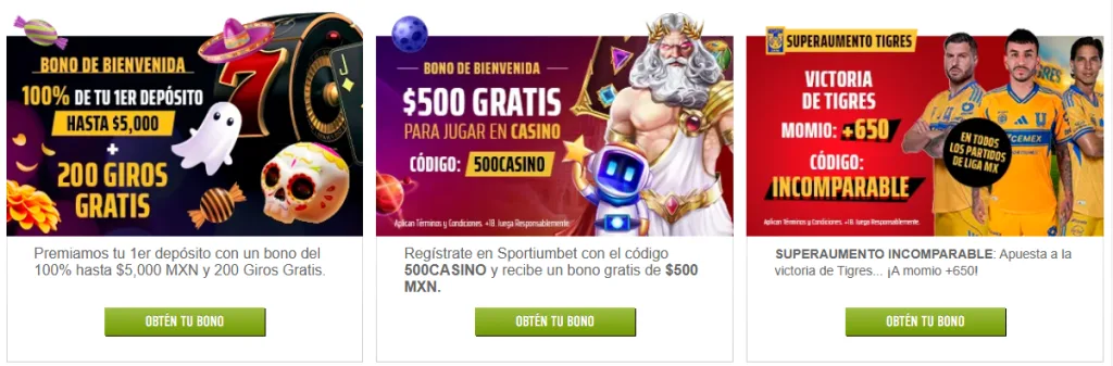 sportiumbet bonos méxico