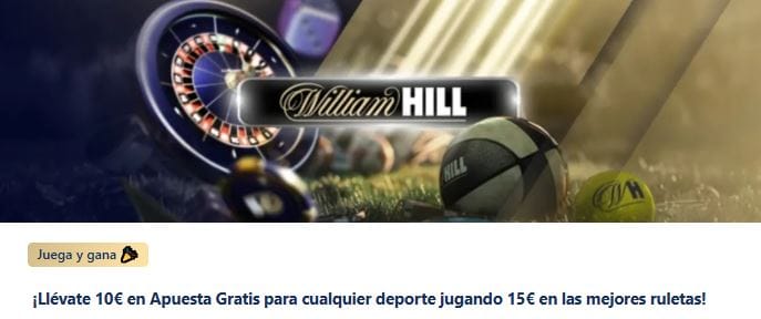 William Hill apuestas gratis ruletas