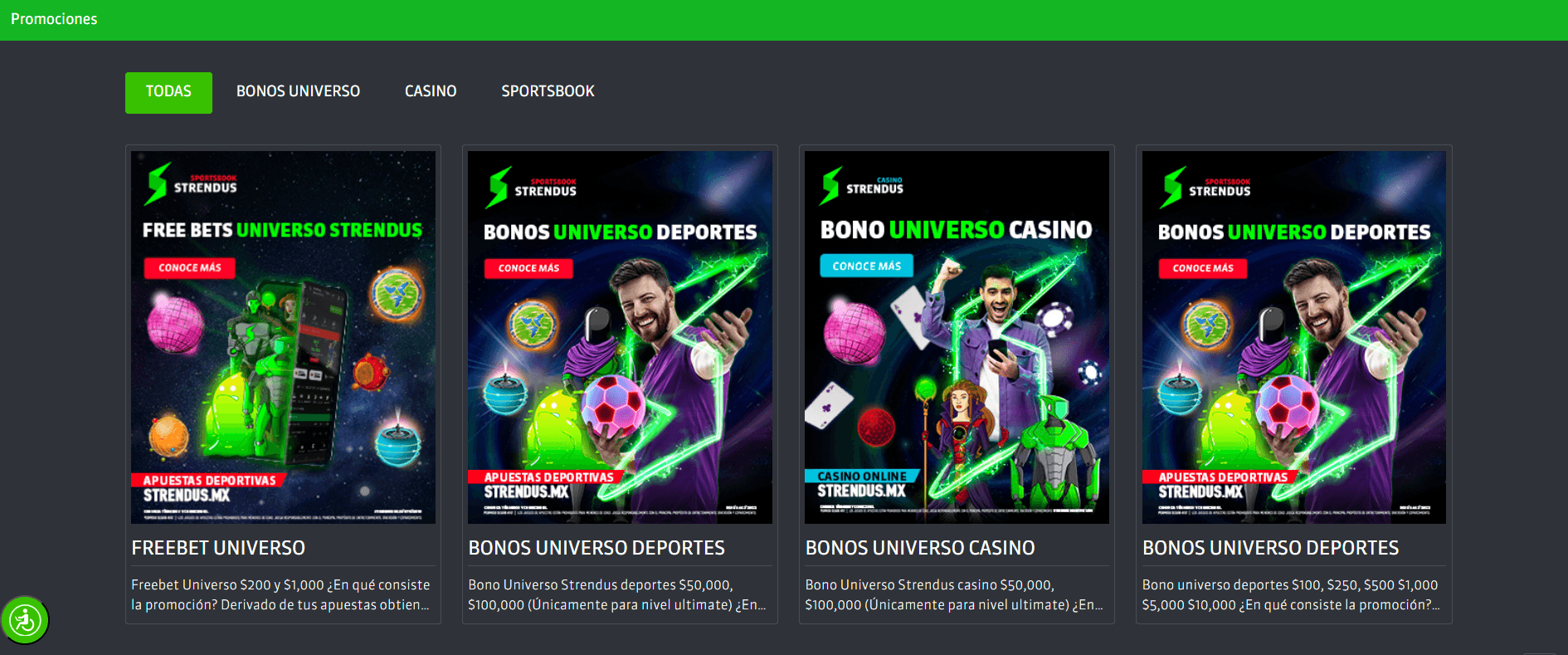 strendus bono bienvenida casino