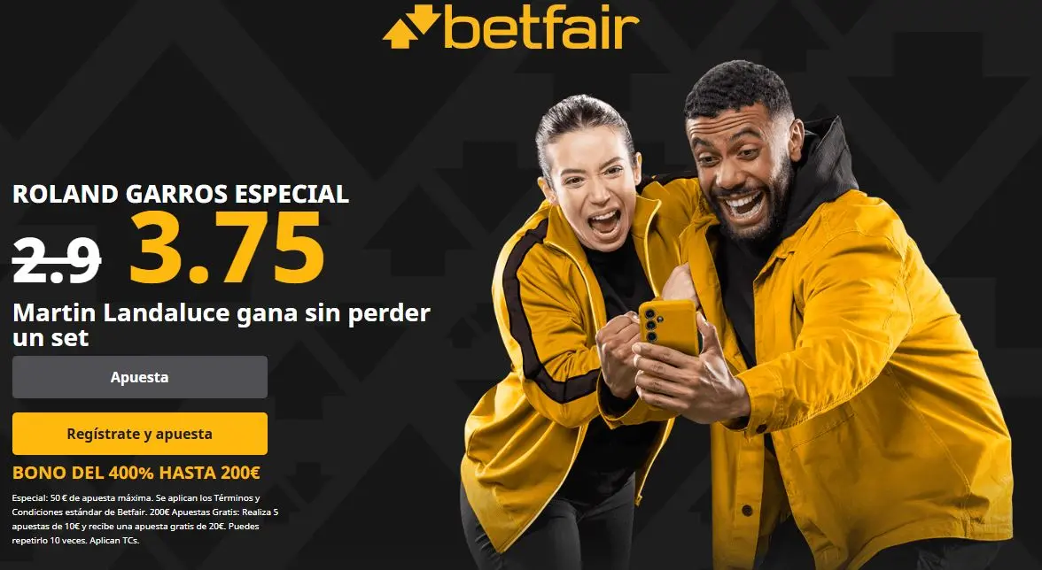 Betfair Supercuota Roland Garros Martin Landaluce