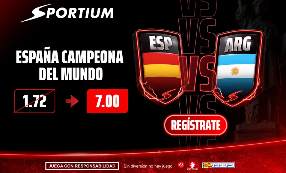 sportium supercuota españa campeona del mundo apostar supercuota final españa vs argentina