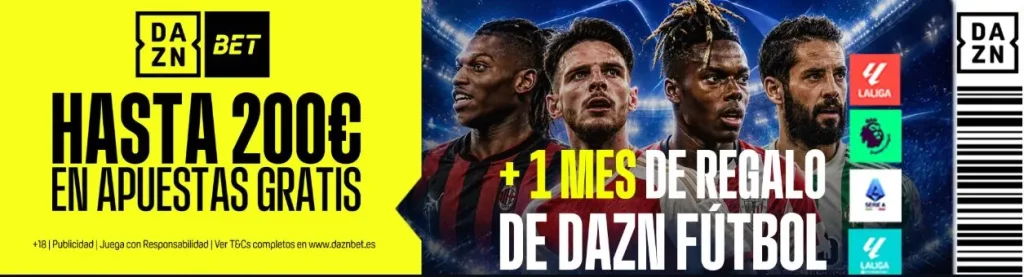 dazn bet bono de bienvenida